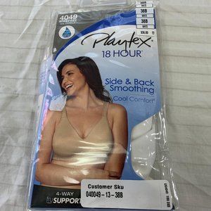 🦜 NEW PLAYTEX 18 HOUR WOMENS WIRE FREE BRA SIZE 38B 🦜